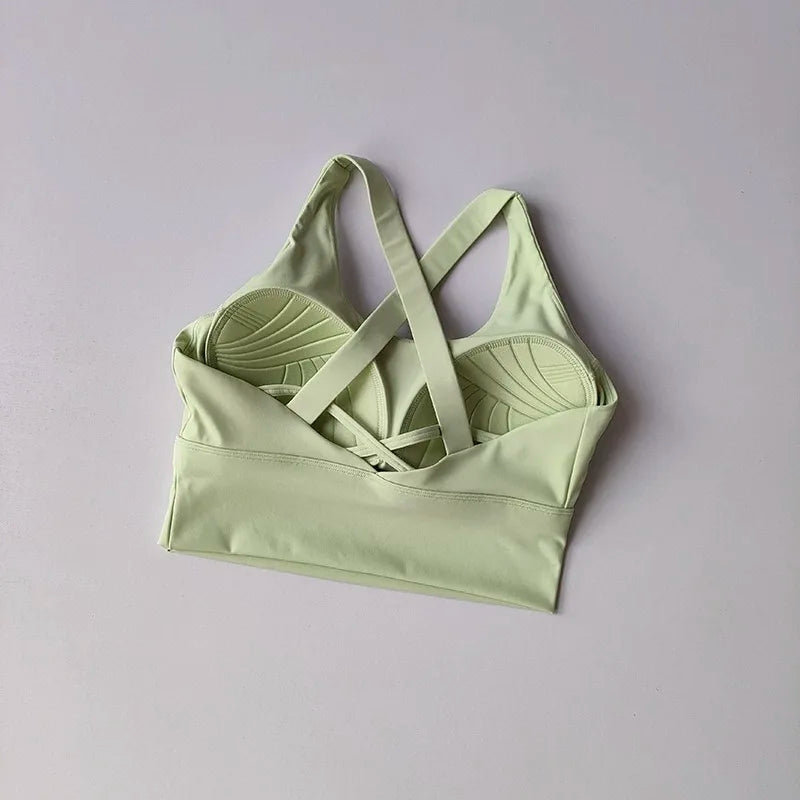 Luxencea™️ – Cross Back Support Sports Bra