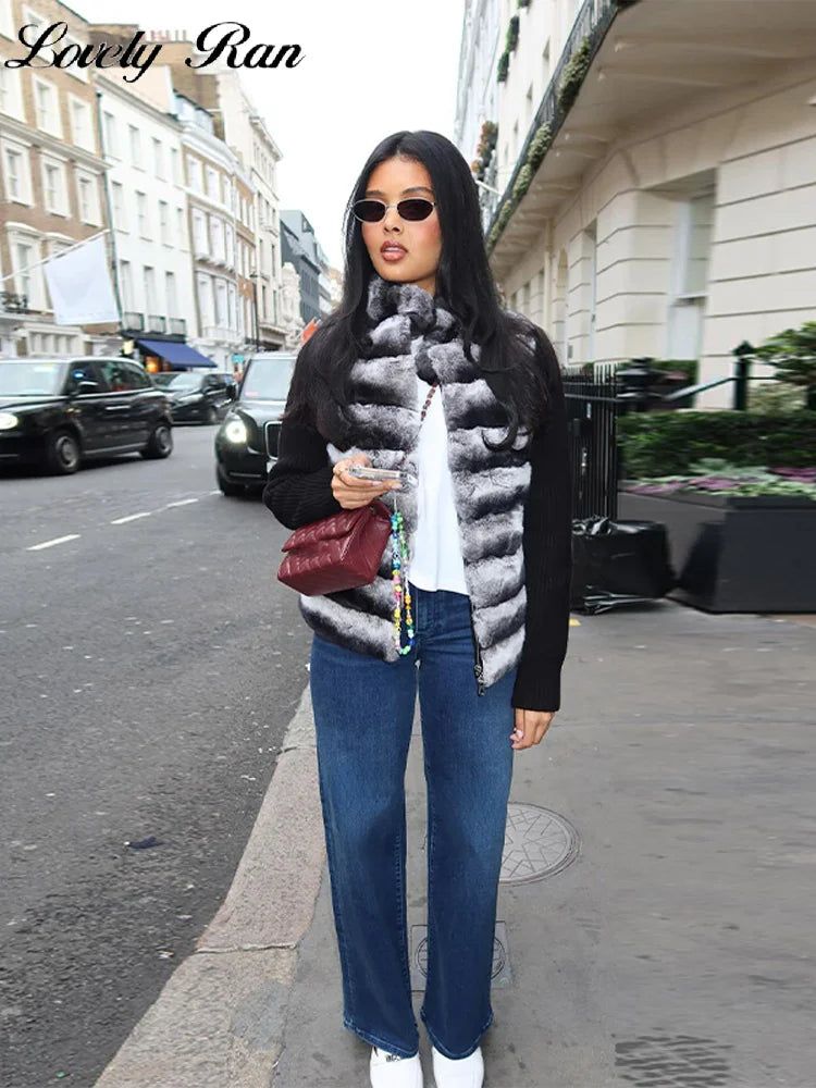 Luxencea™ 2025 Faux Fur Patchwork Women’s Jacket