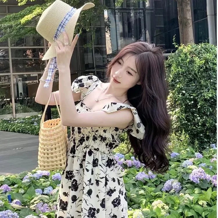 Luxencea™️ Floral Garden Elegance Dress