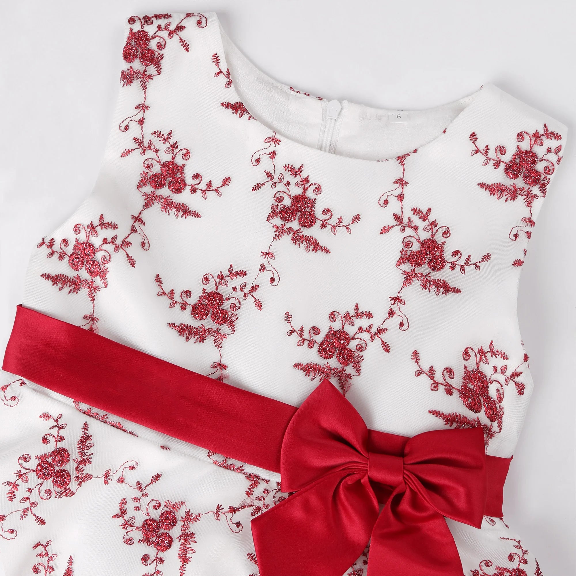Luxencea™️ Red & White Princess Elegance Dress