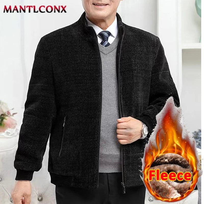Luxencea™ Luxury Fleece-Lined Business Winter Jacket for Men