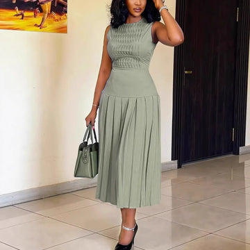 Luxencea™️ Chic Pleated Elegant Dress