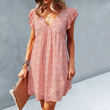 Luxencea™️ Flowy Printed Chic Dress