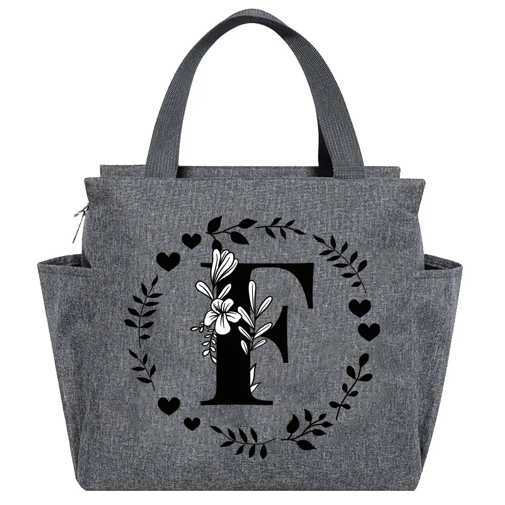 Luxencea™️ Personalized Floral Elegant Lunch Bag