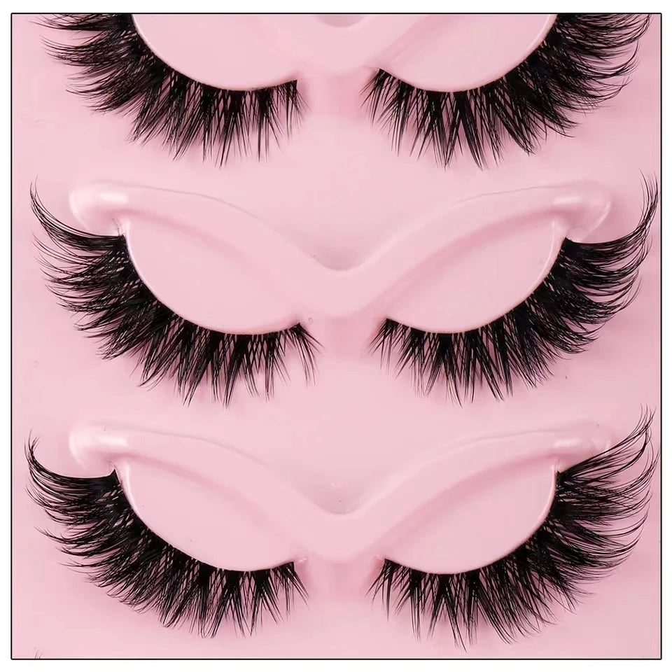 Luxencea™ Soft Transparent Band 3D Faux Mink Lashes – Natural Glam Volume