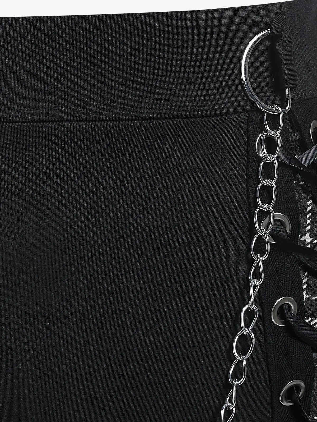 Luxencea™️ Gothic Chic Lace-Up Skirt with Chain