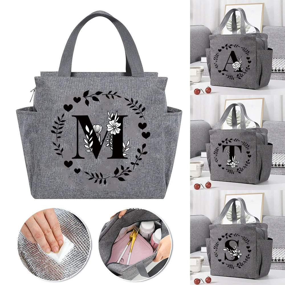 Luxencea™️ Personalized Floral Elegant Lunch Bag