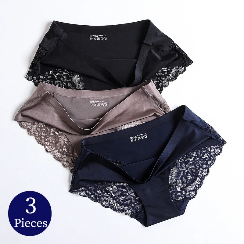 Luxencea™ Women’s Lace Satin Panty Set