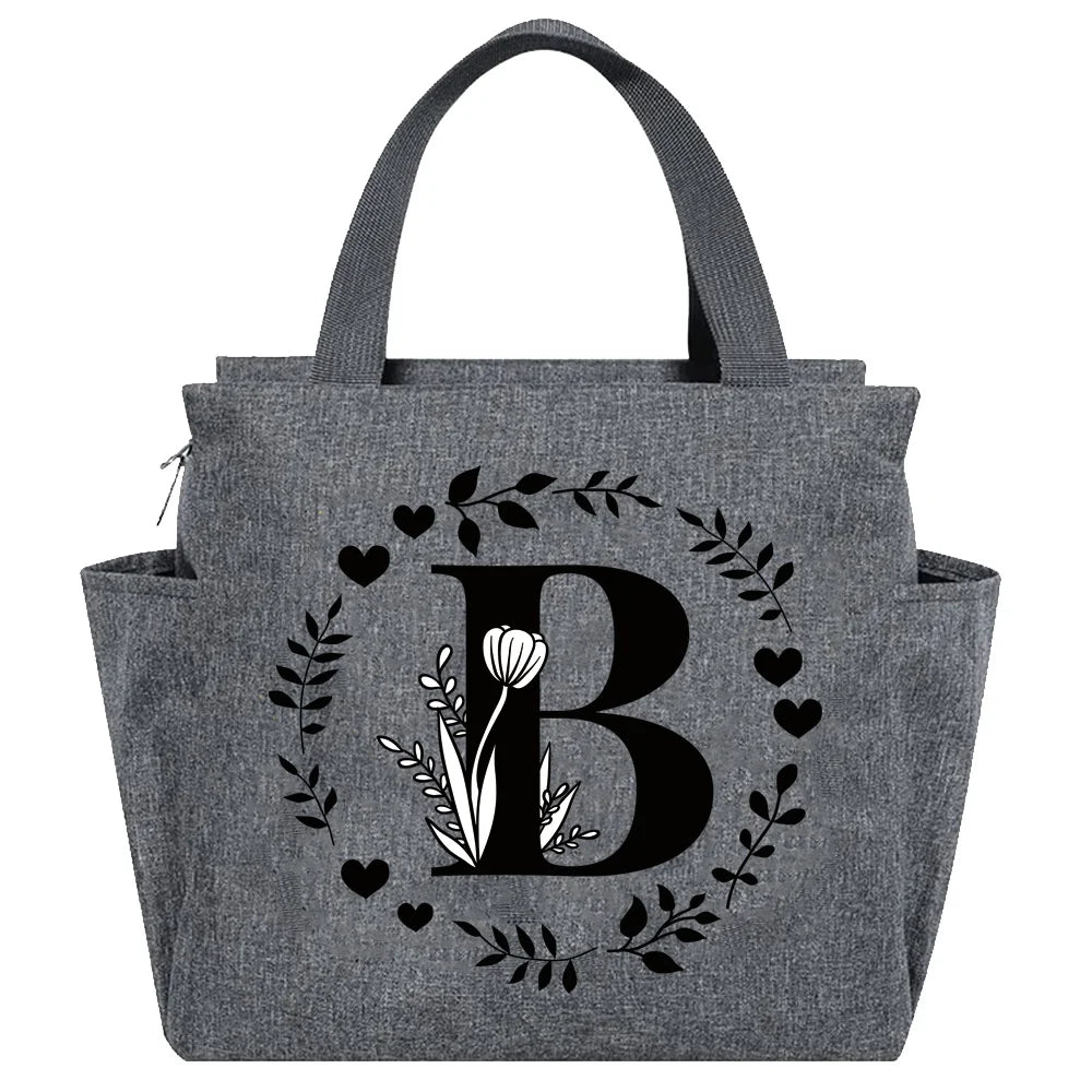 Luxencea™️ Personalized Floral Elegant Lunch Bag
