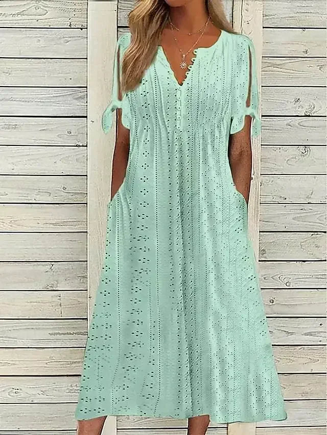 Luxencea™️ Chic Eyelet Summer Dress