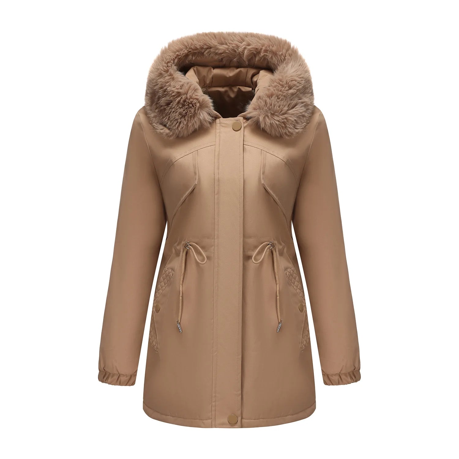Luxencea™ Women’s Fur-Trim Long Winter Parka