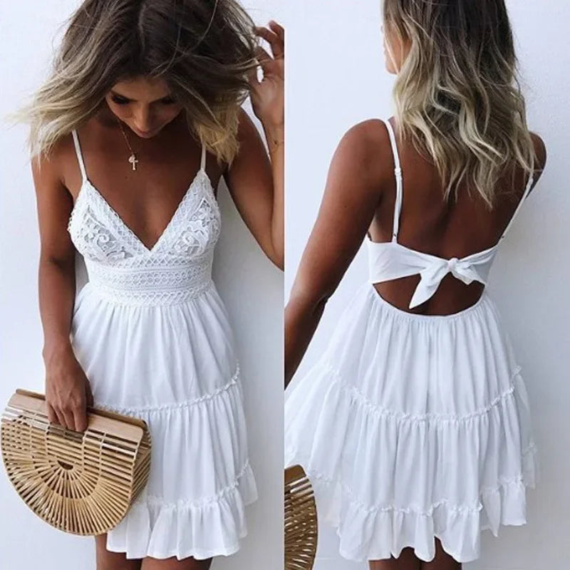 Luxencea™️ White Boho Chic Dress