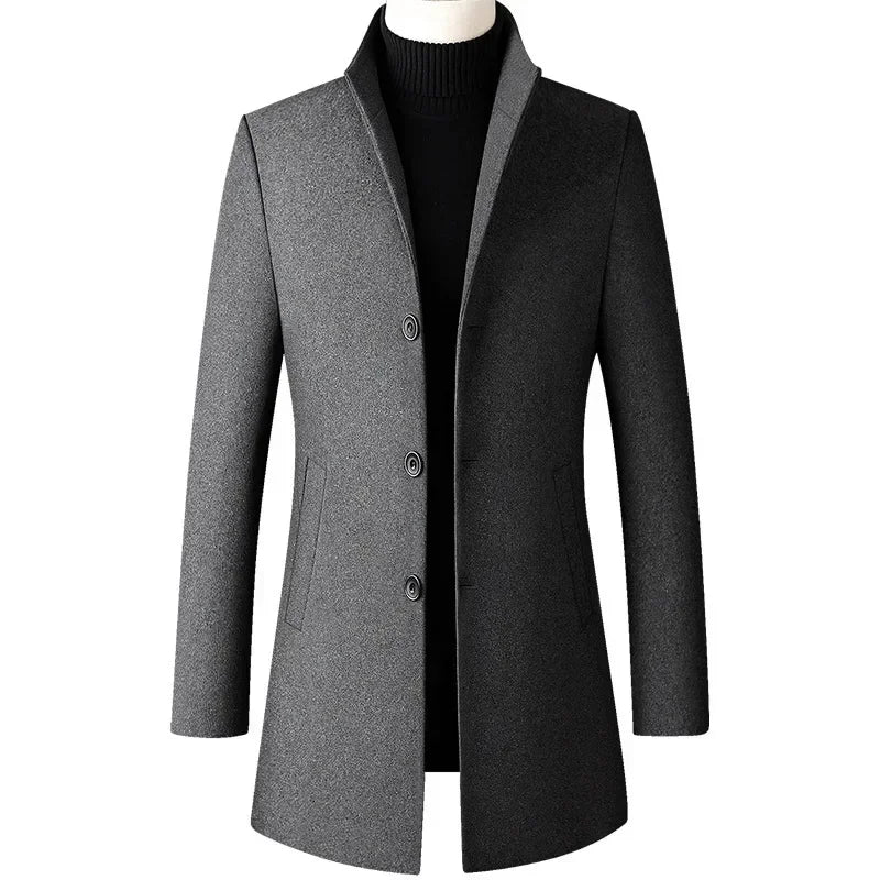 Luxencea™ 2025 Wool Blend Business Trench Coat for Men